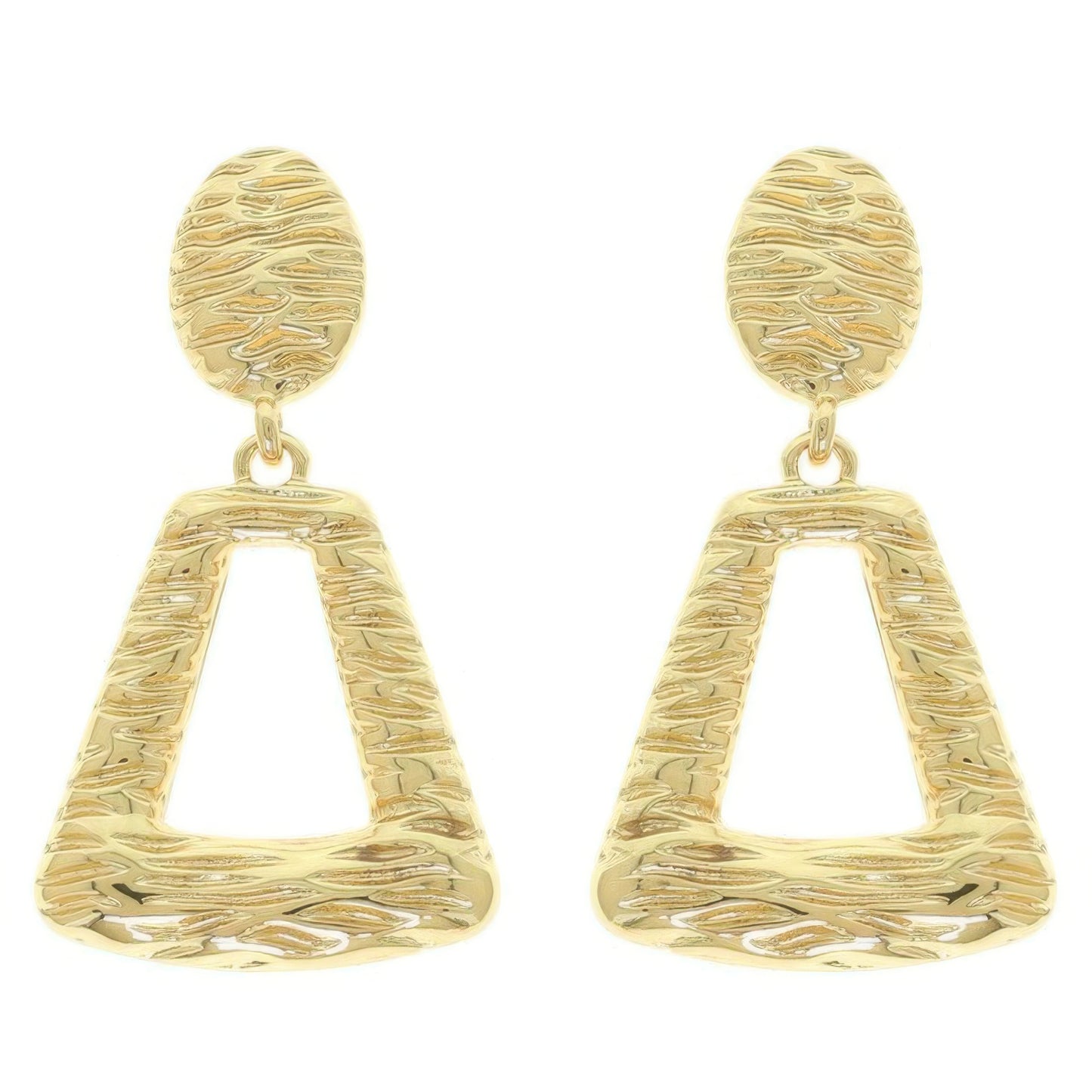 Rough Finish Door Knocker Post Earrings