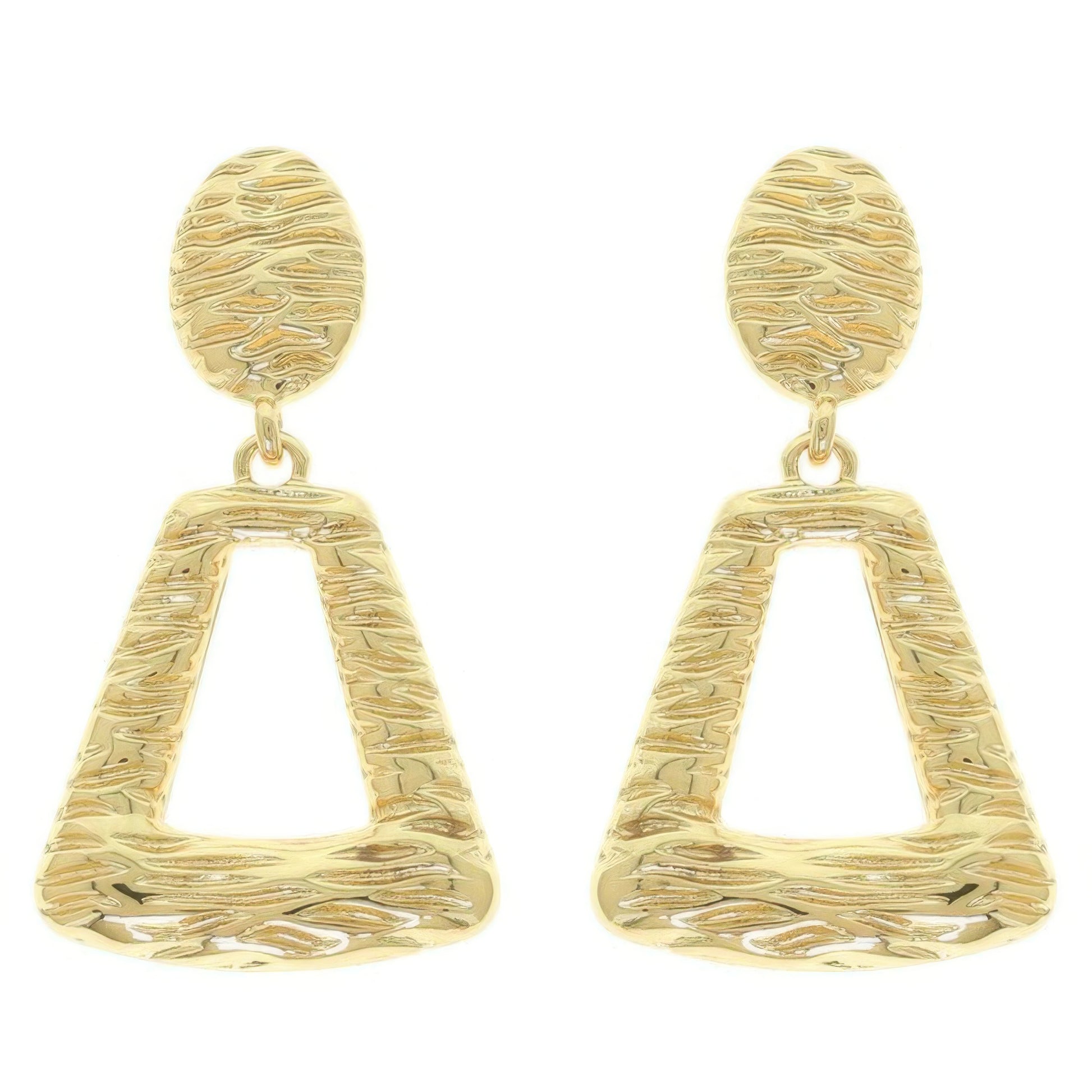 Rough Finish Door Knocker Post Earrings