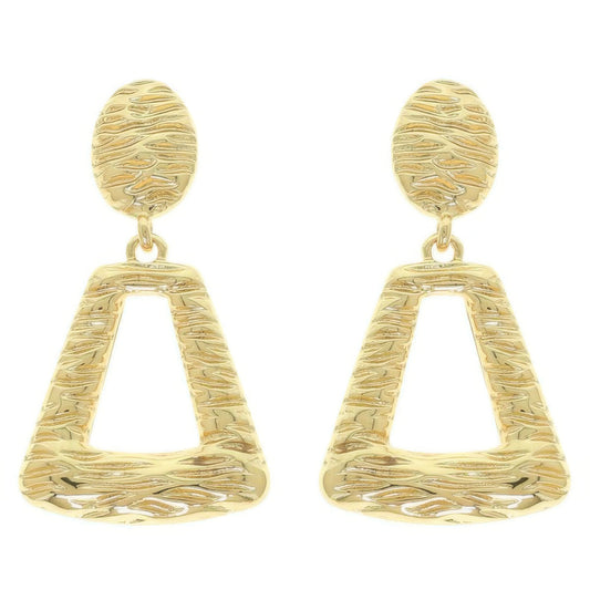 Rough Finish Door Knocker Post Earrings