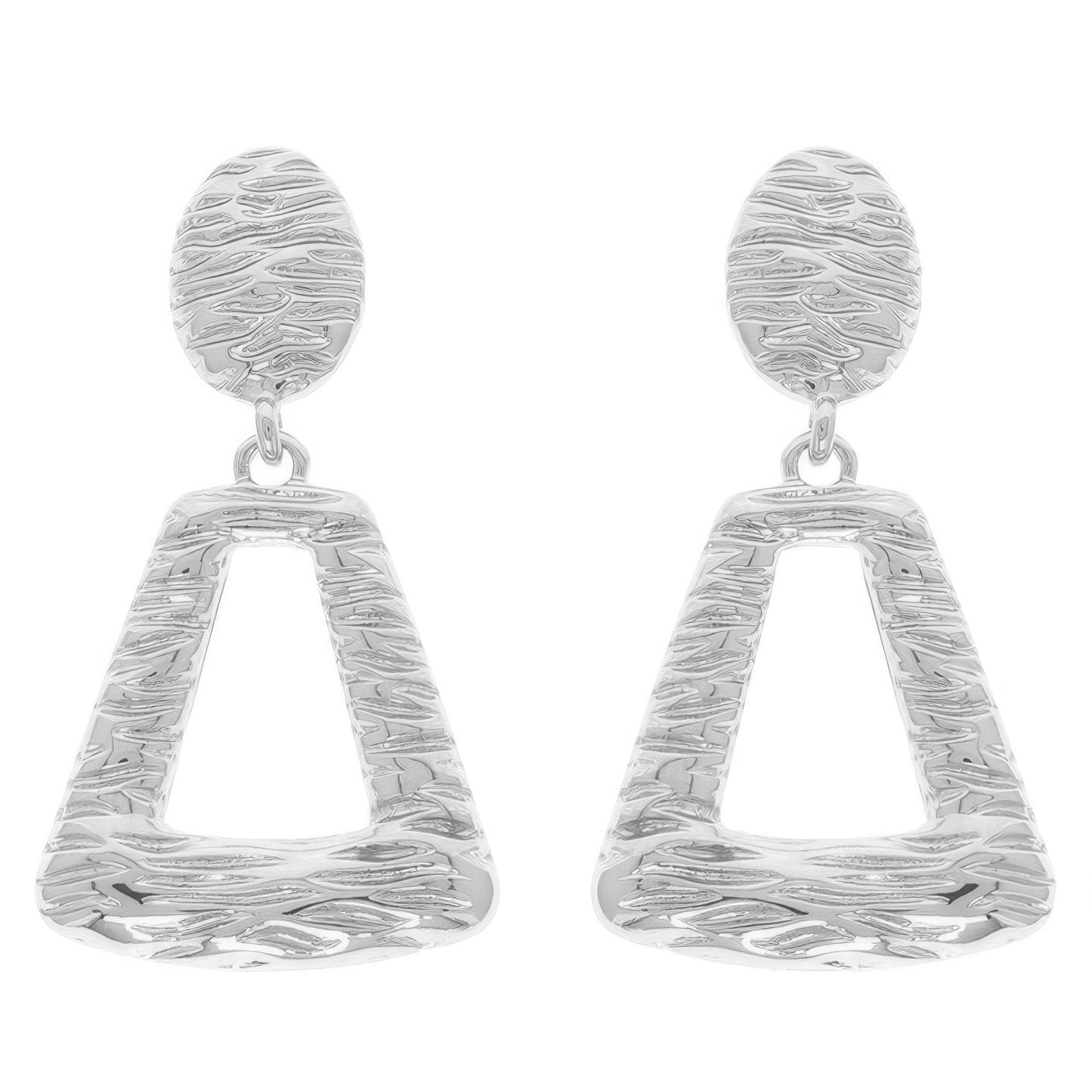 Rough Finish Door Knocker Post Earrings