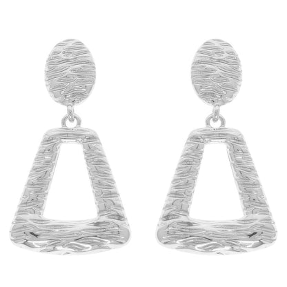 Rough Finish Door Knocker Post Earrings