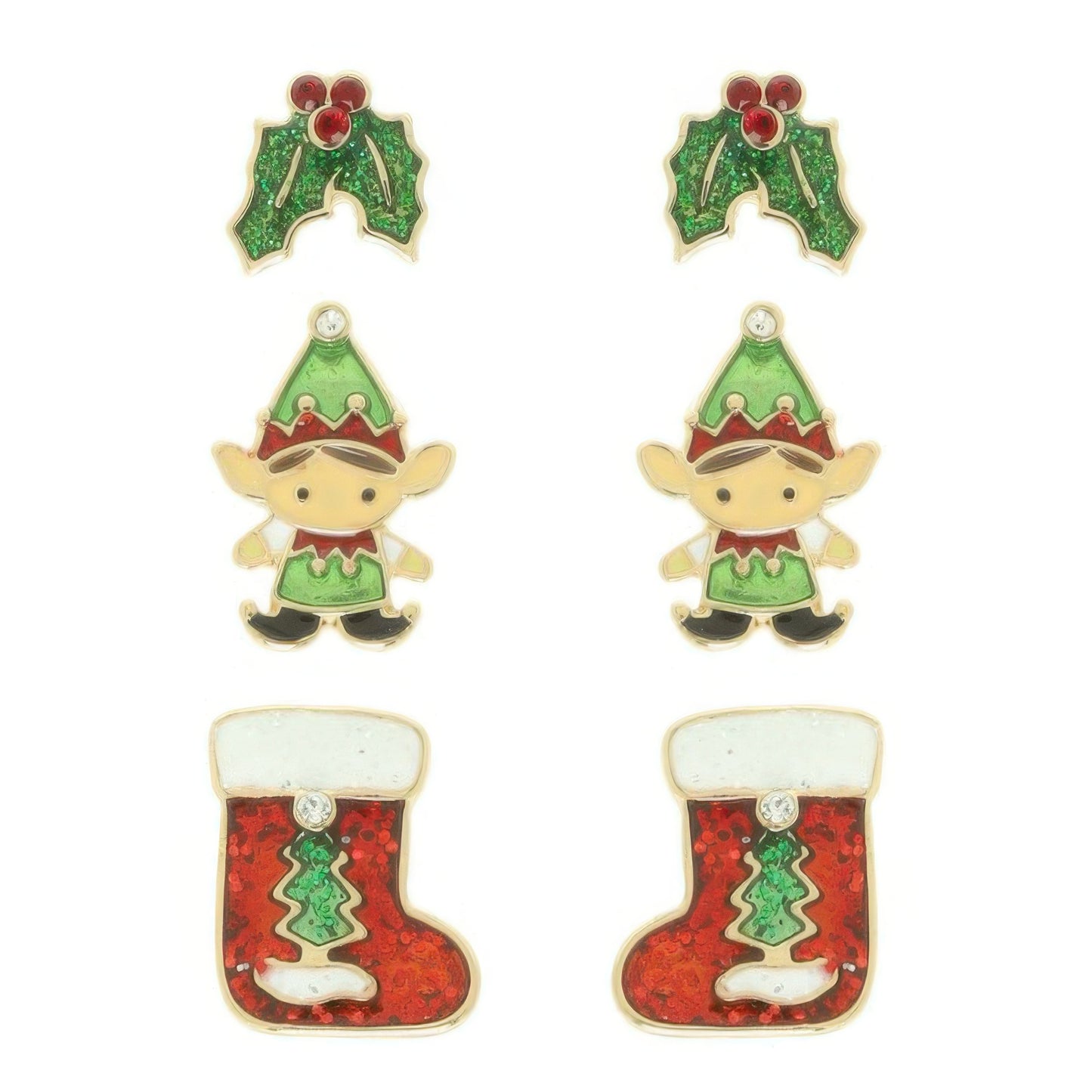 Christmas Theme Assorted Multi Pair Earring Set