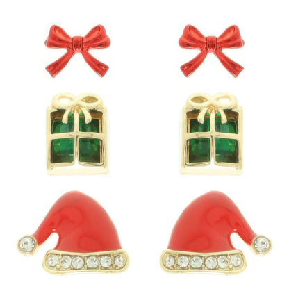 Christmas Theme Assorted Multi Pair Earring Set