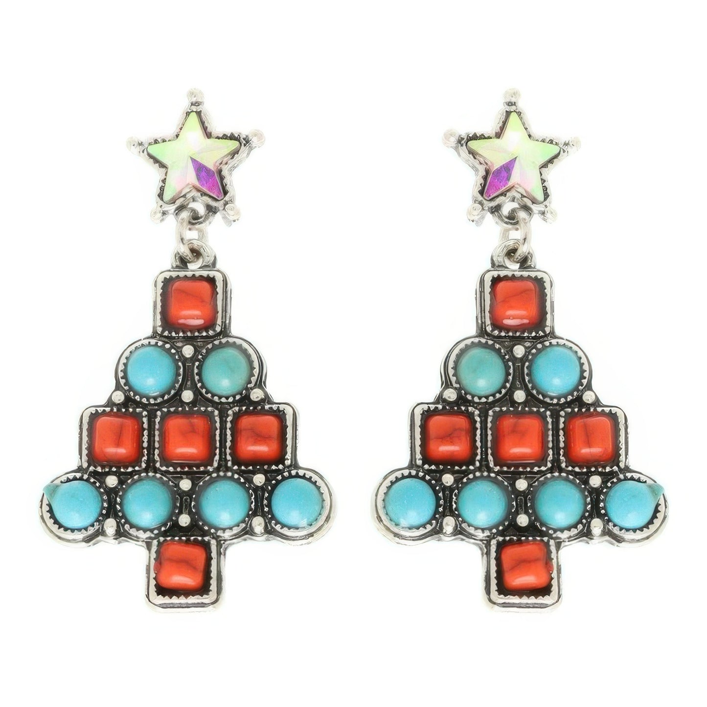 Western Christmas Tree Post Earrings
