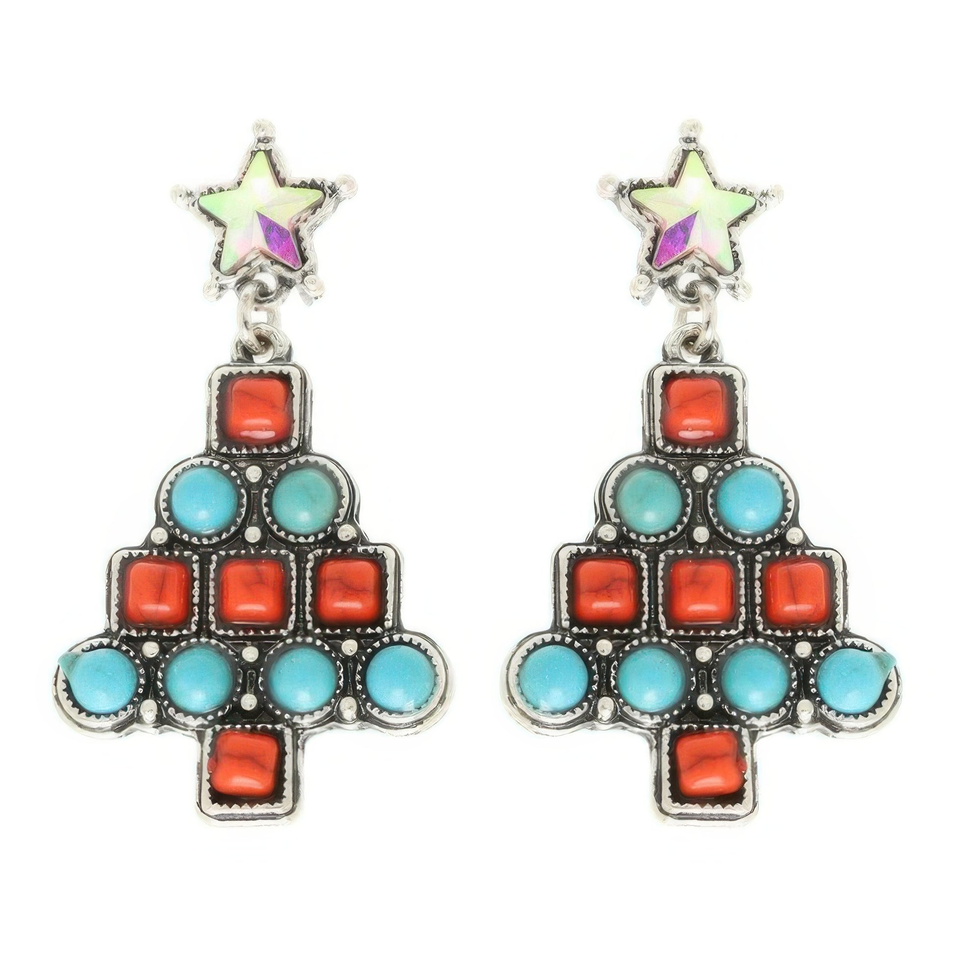 Western Christmas Tree Post Earrings