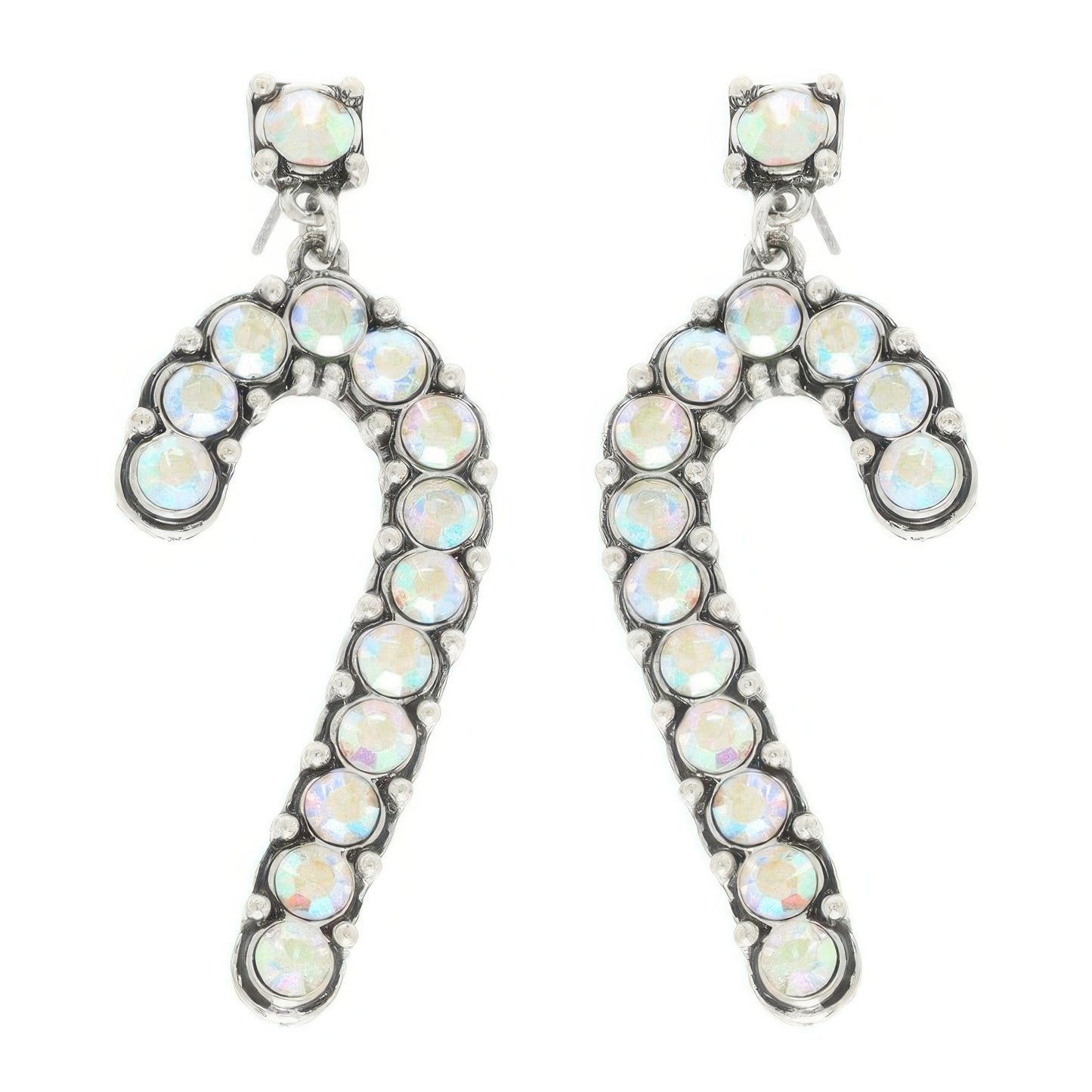Western Christmas Candy Cane Post Earrings
