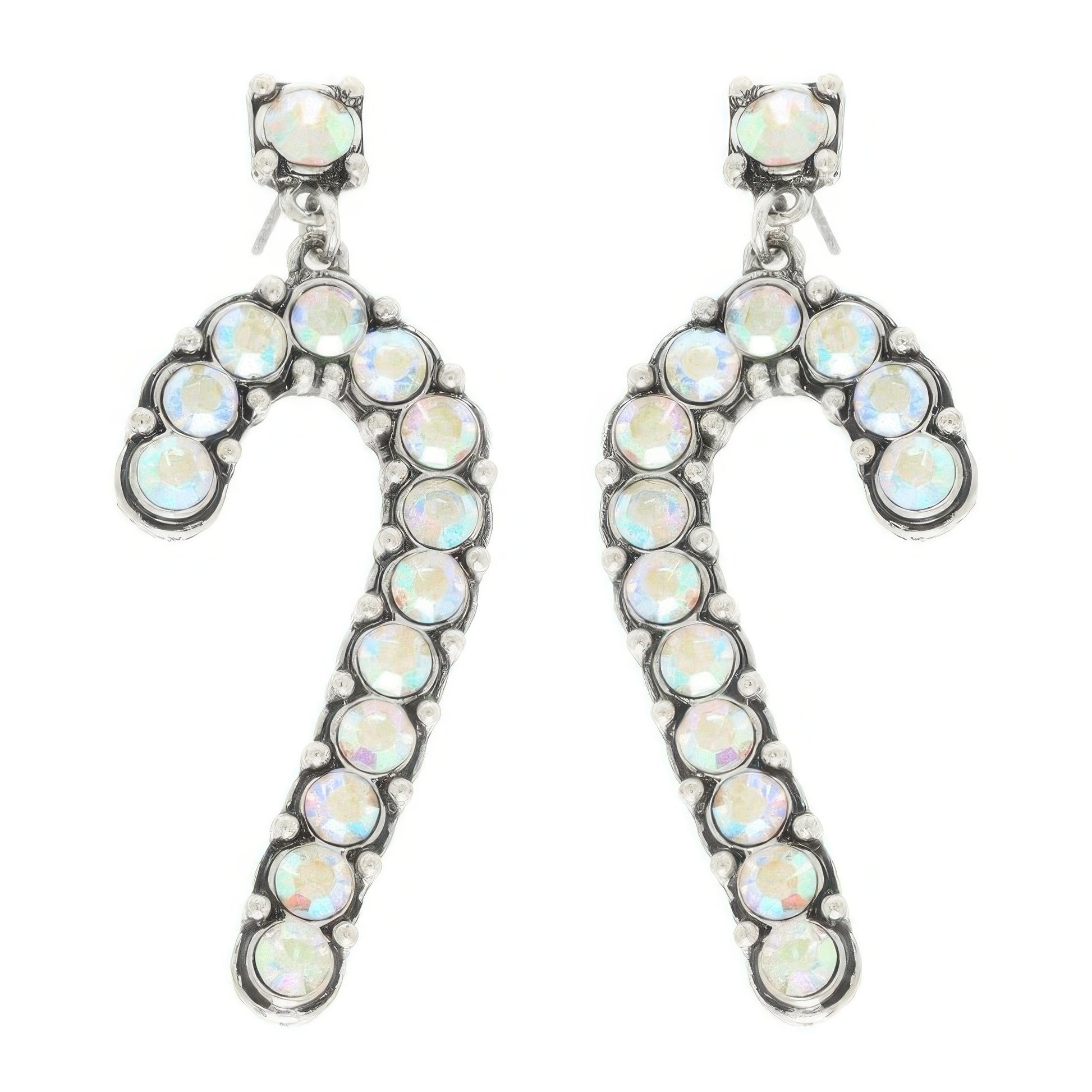 Western Christmas Candy Cane Post Earrings