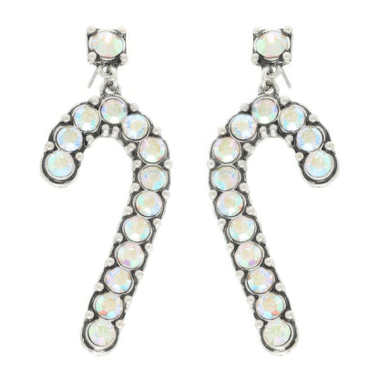 Western Christmas Candy Cane Post Earrings