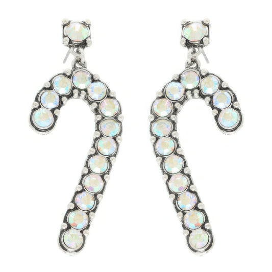 Western Christmas Candy Cane Post Earrings
