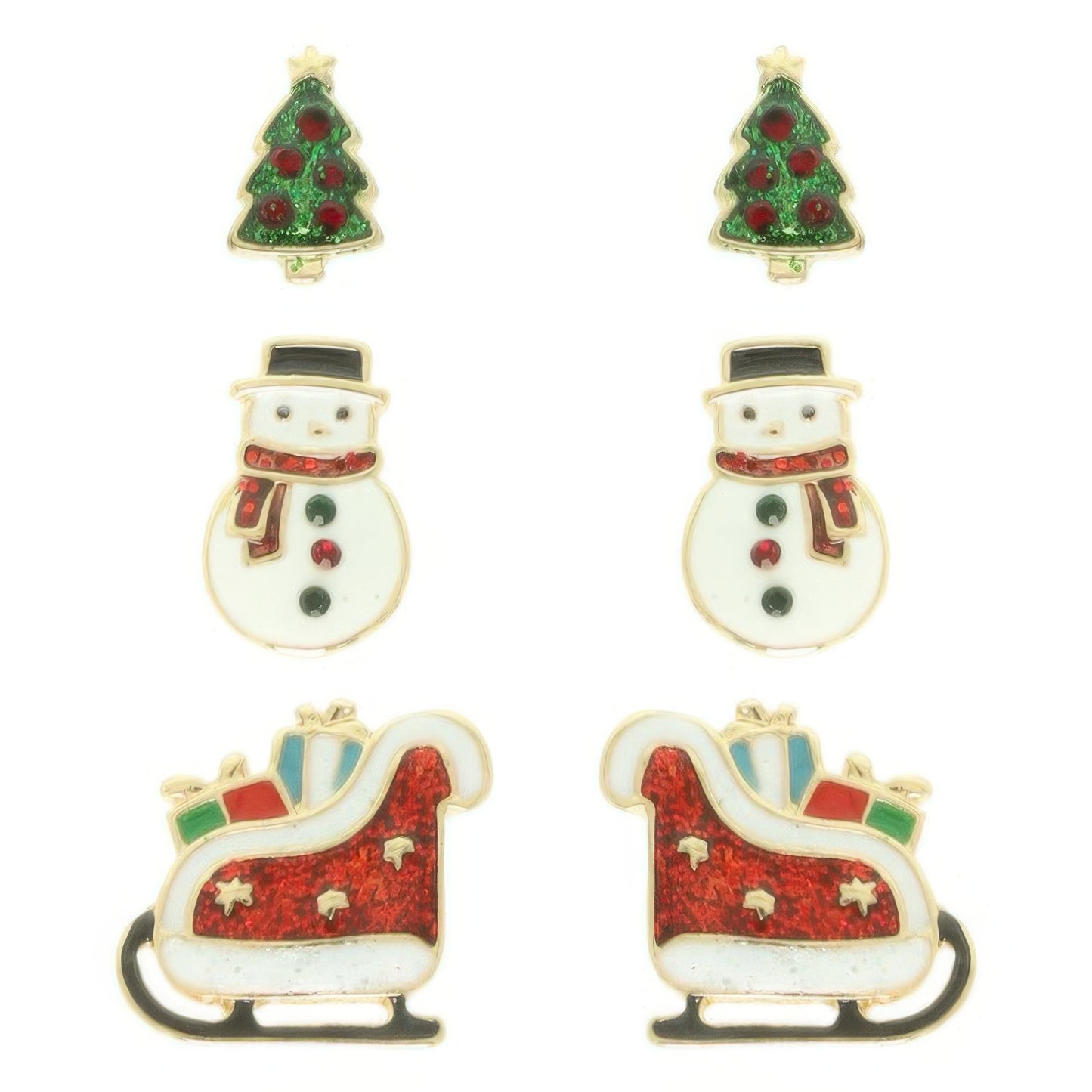 Christmas Theme Assorted Multi Pair Earring Set