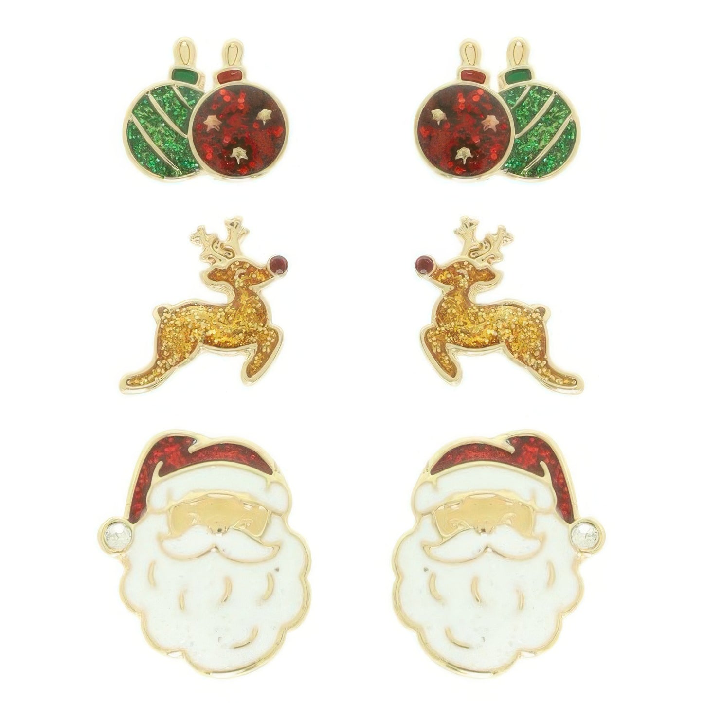 Christmas Theme Assorted Multi Pair Earring Set
