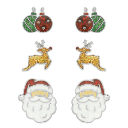 Christmas Theme Assorted Multi Pair Earring Set