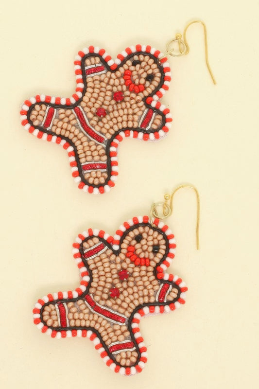Christmas Gingerbread Man Earrings