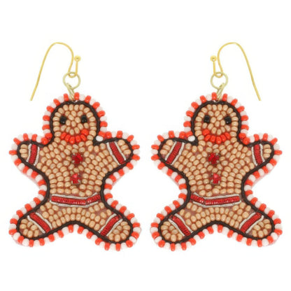 Christmas Gingerbread Man Earrings