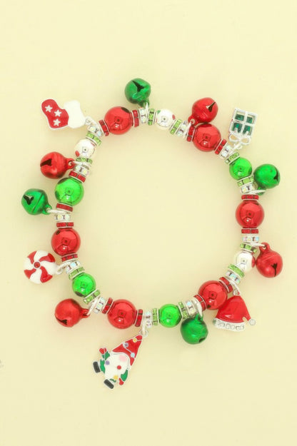 Christmas Enamel Charm Stretch Bracelet