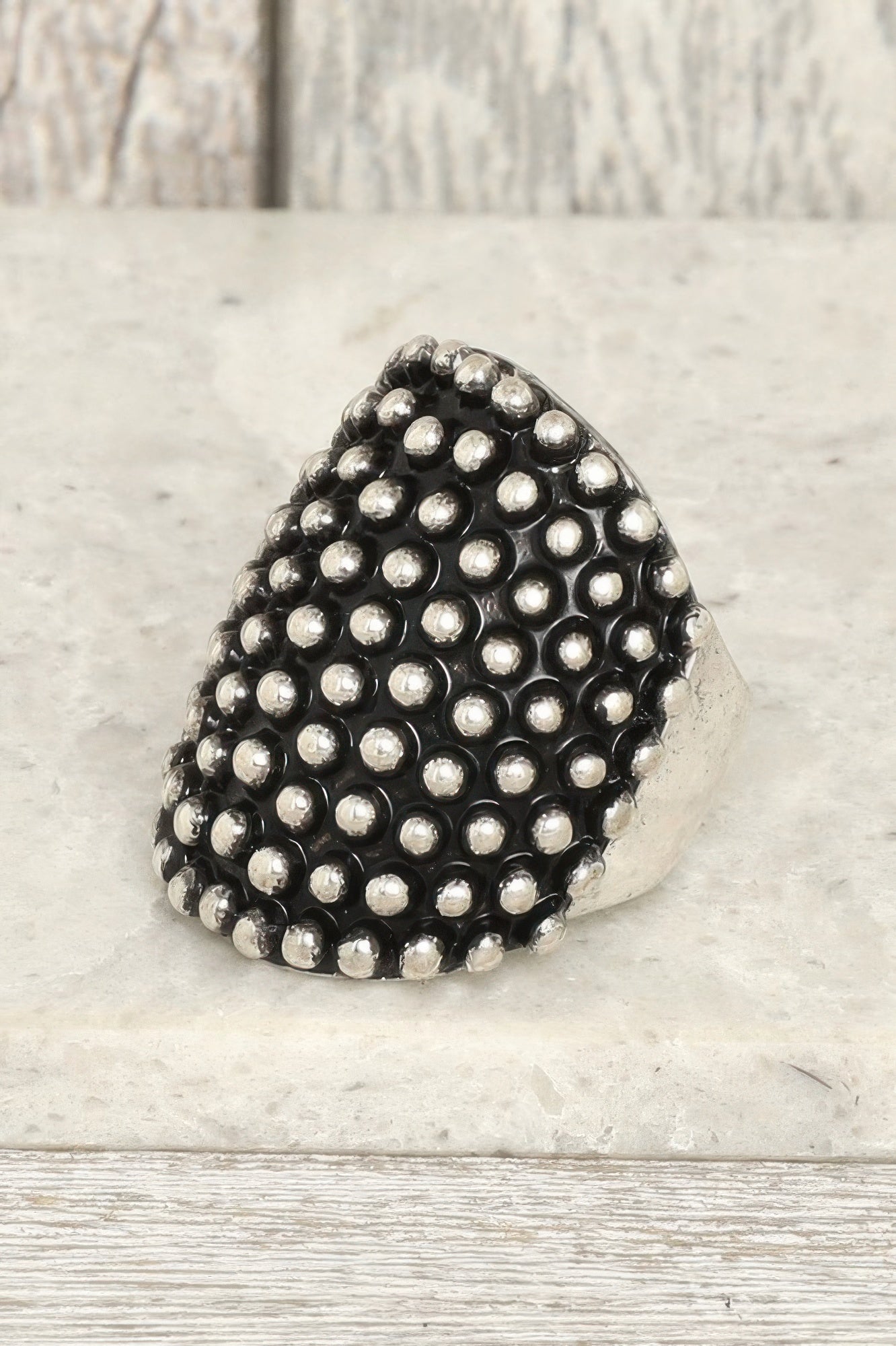 Western Bubble Pave Stretch Ring