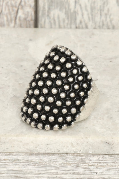 Western Bubble Pave Stretch Ring