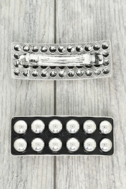 Western Bubble Patterned Hair Barrette Clip