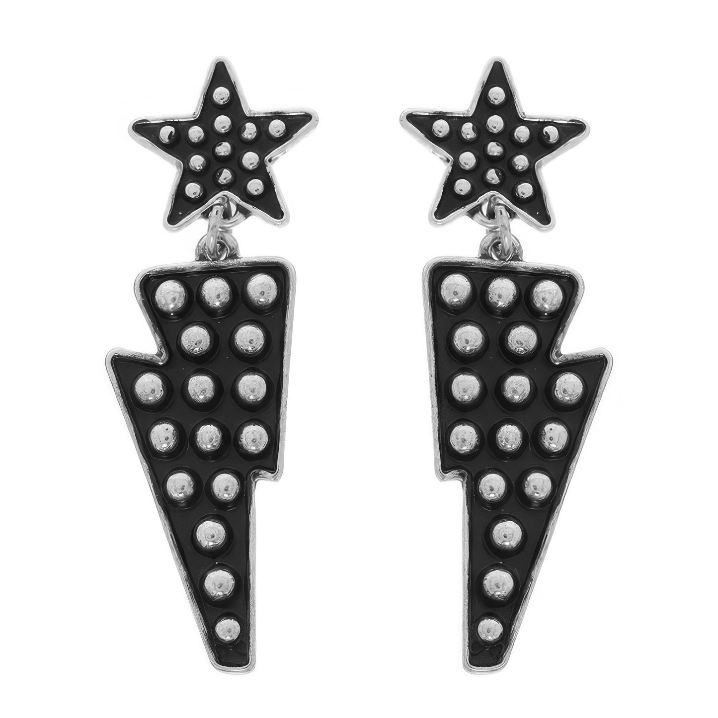 Western Bubble Thunder Post Dangle Earrings