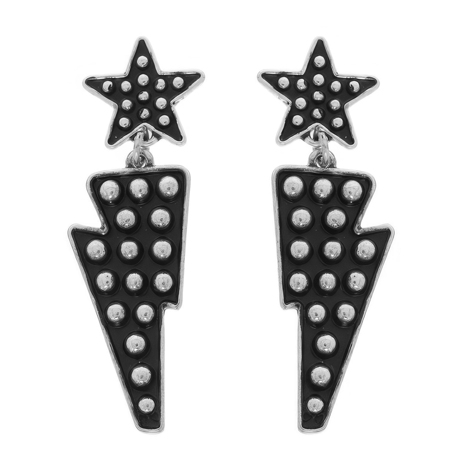 Western Bubble Thunder Post Dangle Earrings