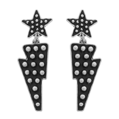 Western Bubble Thunder Post Dangle Earrings