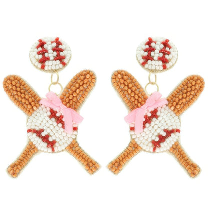 Gameday Baseball Theme Post Dangle Earrings