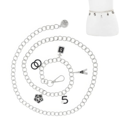 Fashionista Multi Charm Link Chain Belt