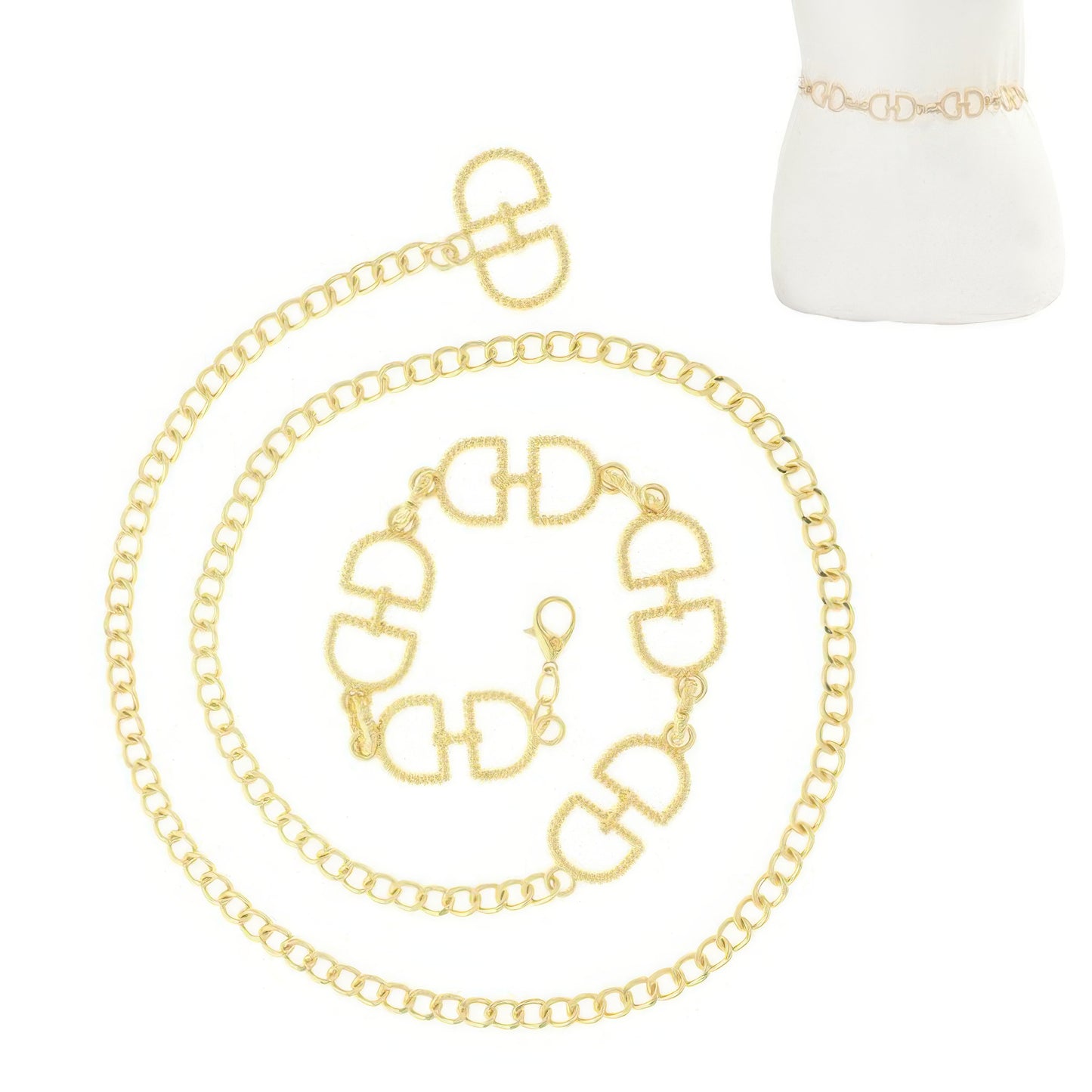 Fashionista Horse Shoe Inspired Chain Link Belt