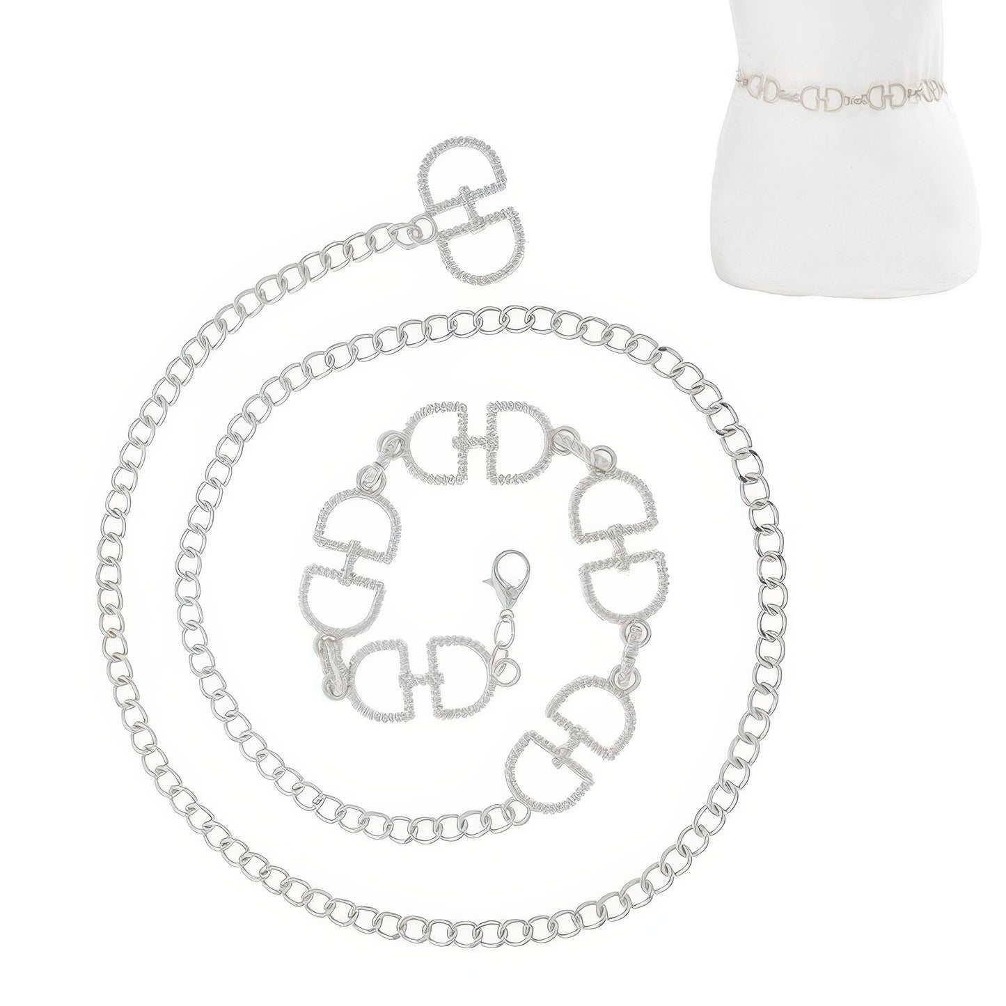 Fashionista Horse Shoe Inspired Chain Link Belt
