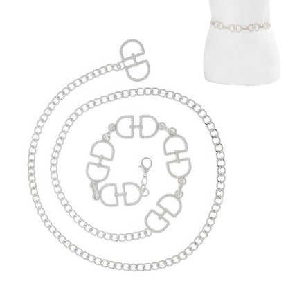 Fashionista Horse Shoe Inspired Chain Link Belt