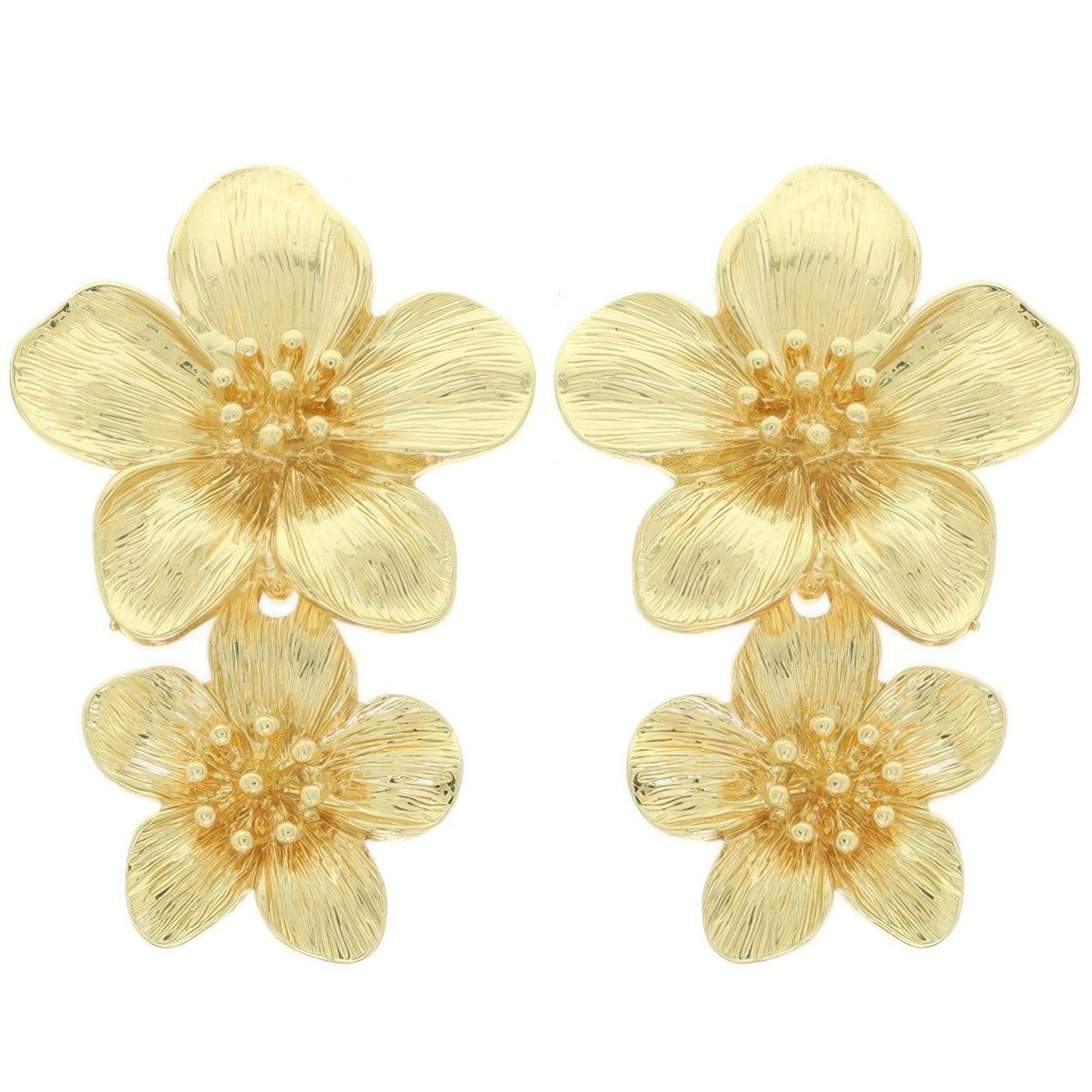 Hawaiian Acrylic Flower Post Earrings