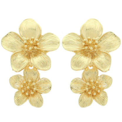 Hawaiian Acrylic Flower Post Earrings