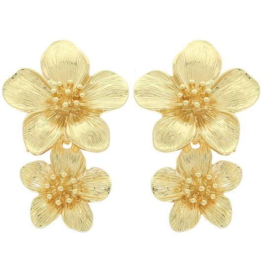 Hawaiian Acrylic Flower Post Earrings