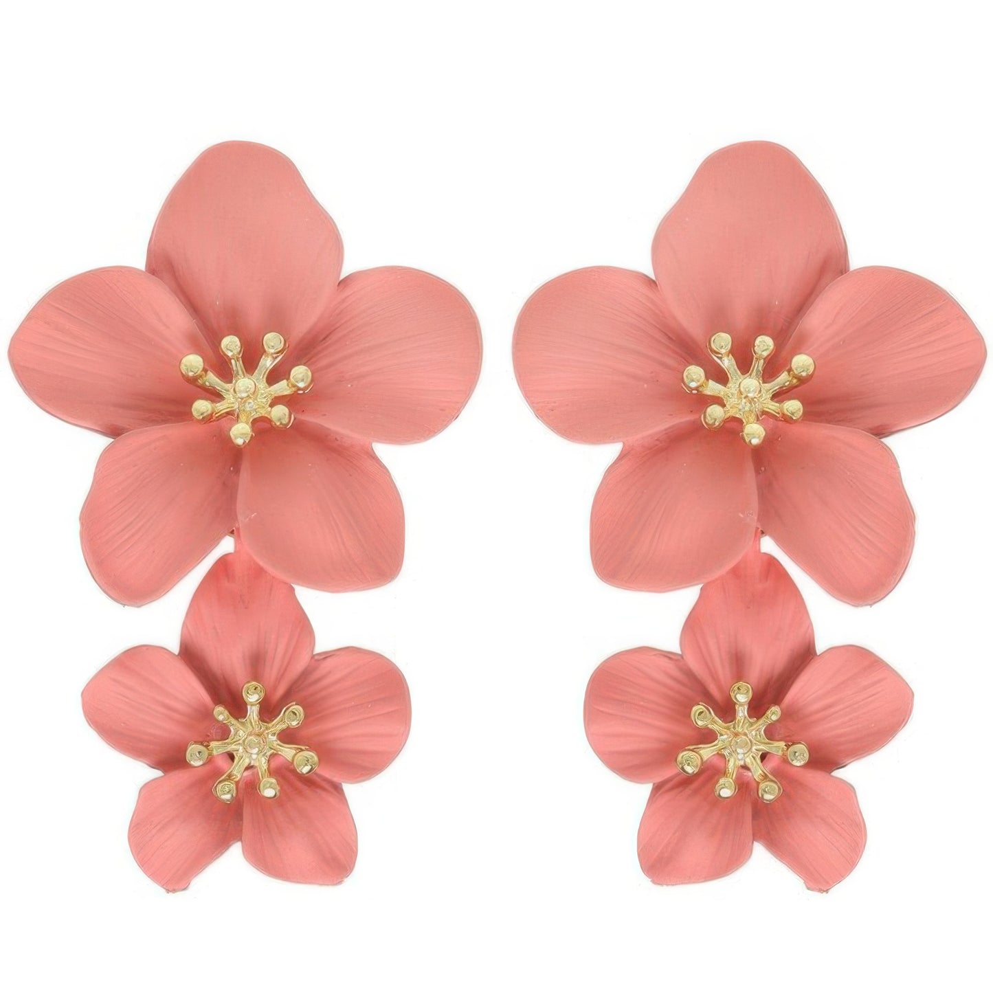 Hawaiian Acrylic Flower Post Earrings