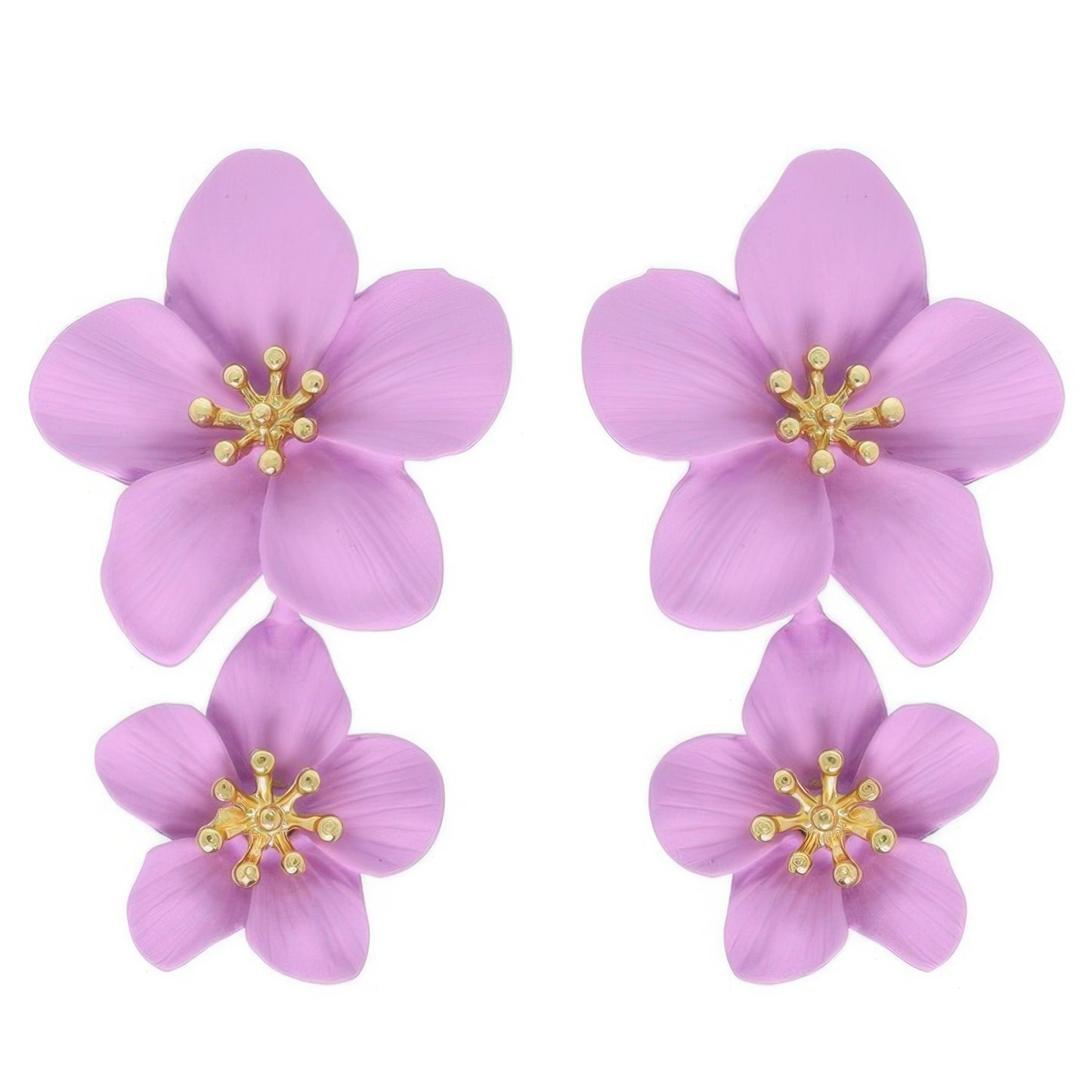 Hawaiian Acrylic Flower Post Earrings