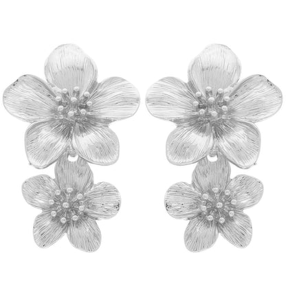 Hawaiian Acrylic Flower Post Earrings