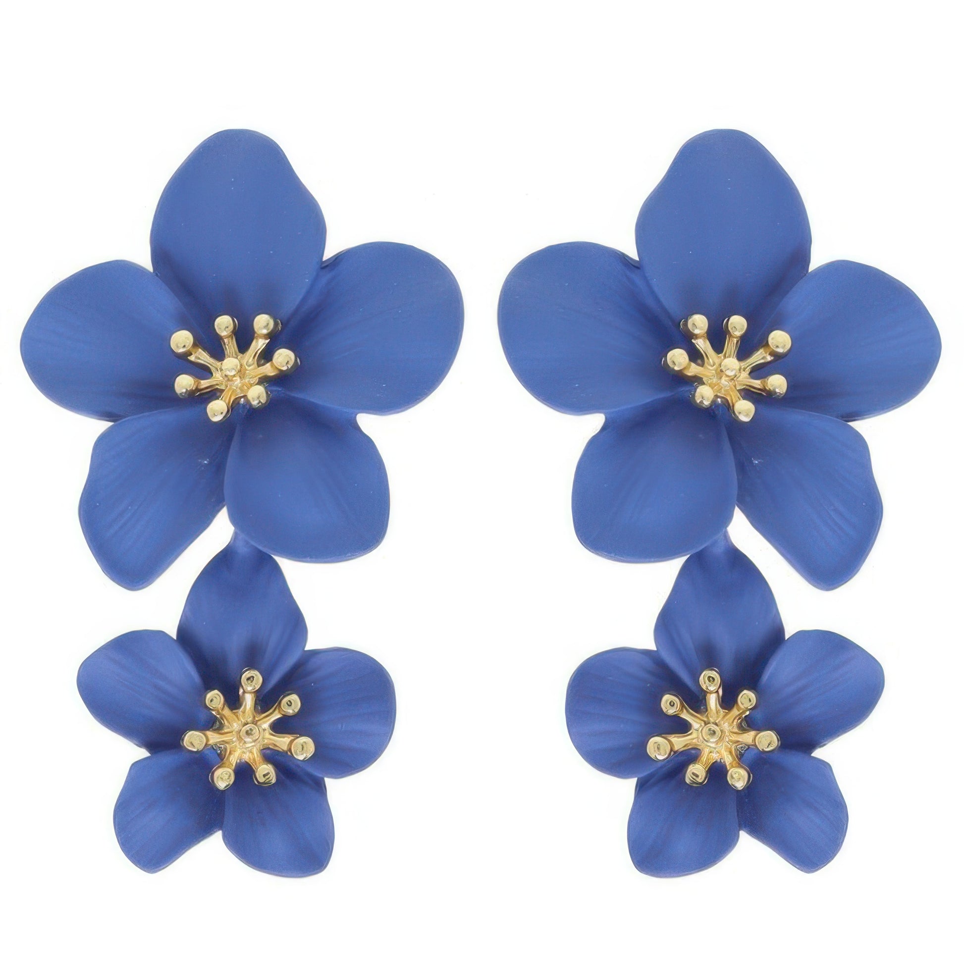 Hawaiian Acrylic Flower Post Earrings