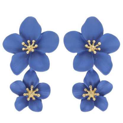 Hawaiian Acrylic Flower Post Earrings