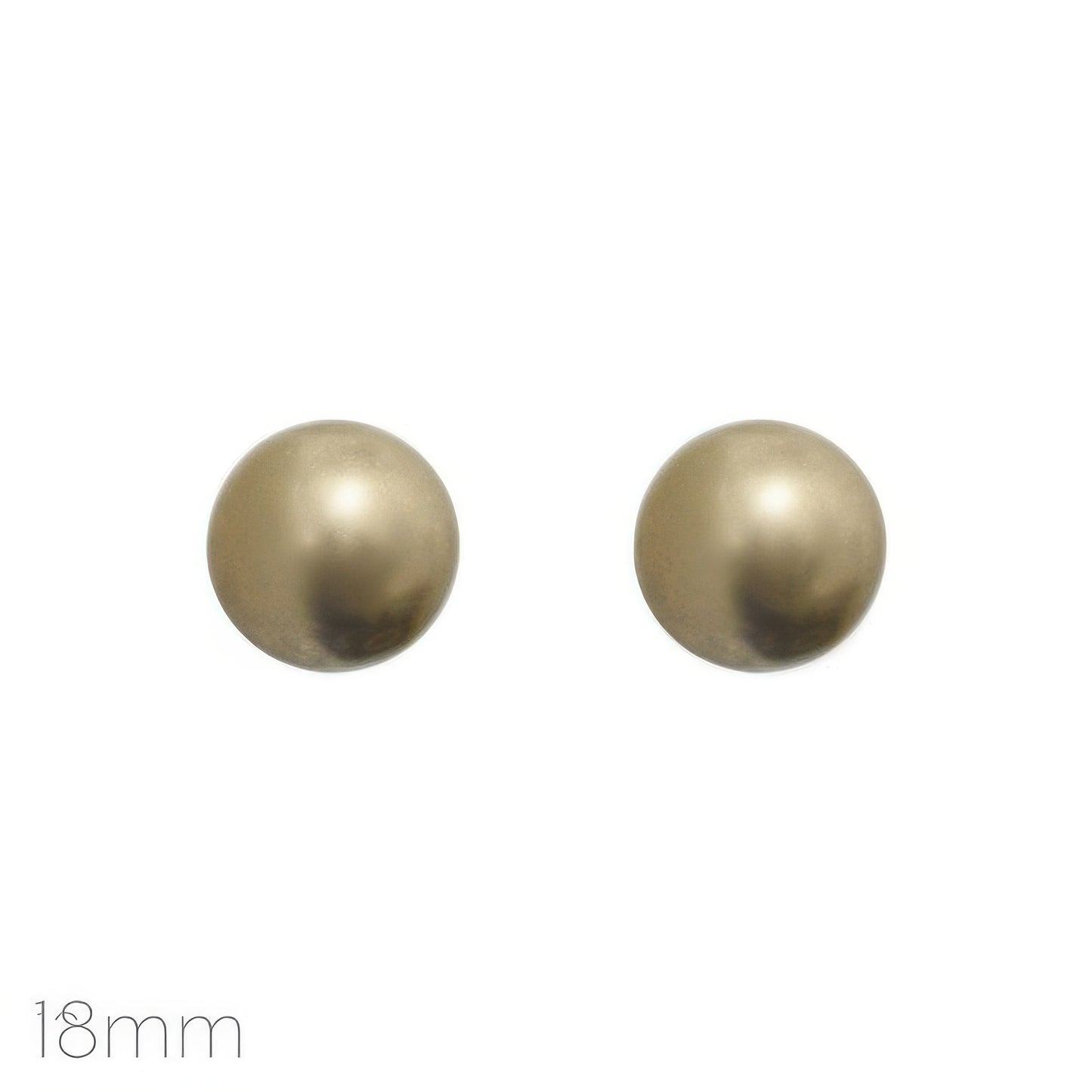 Round Pearl Post Stud Earrings