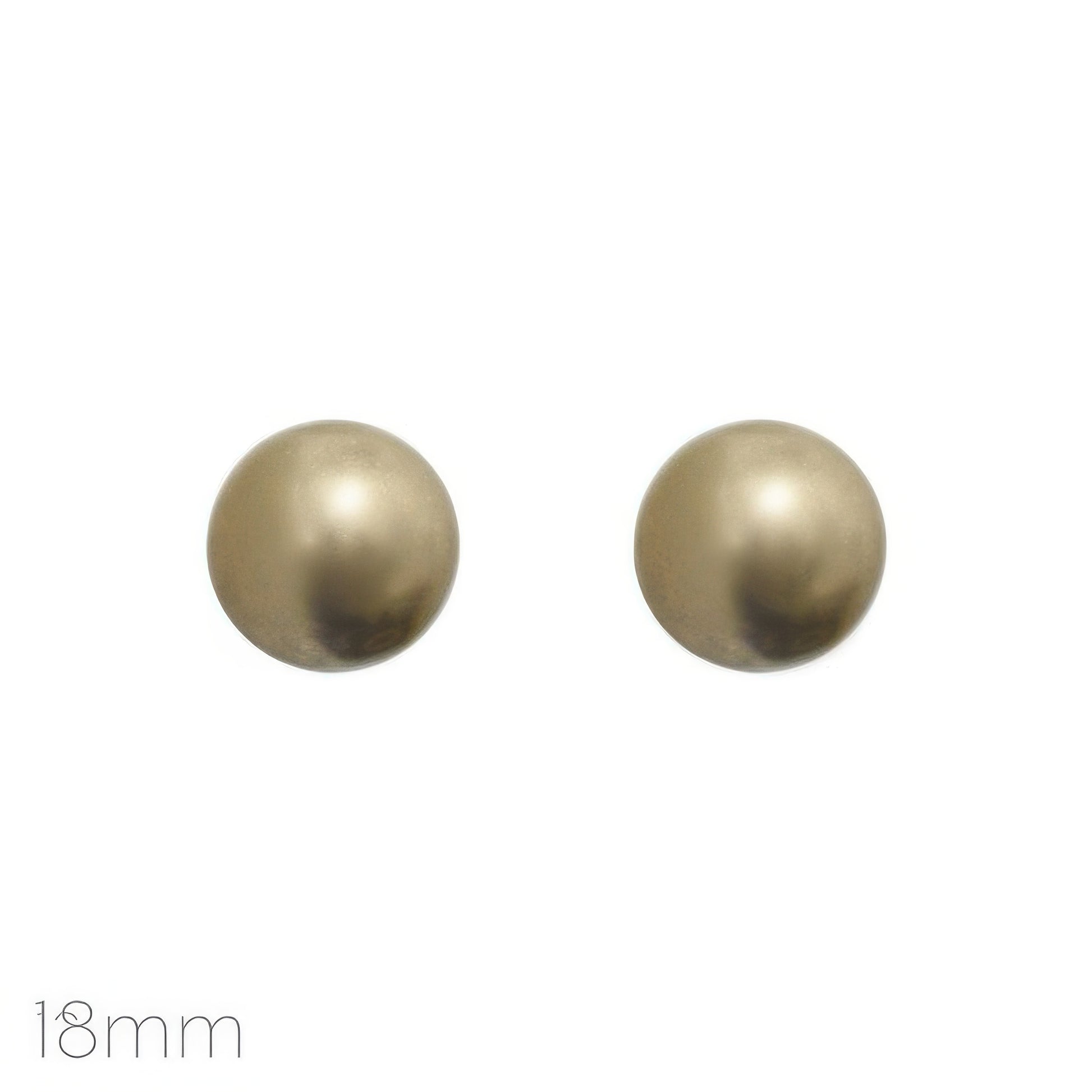 Round Pearl Post Stud Earrings
