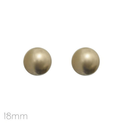 Round Pearl Post Stud Earrings