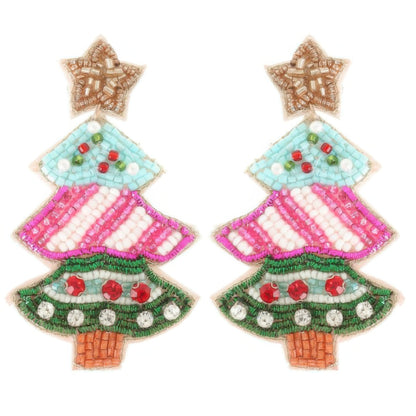Christmas Tree With Star Topper Post Earrings
