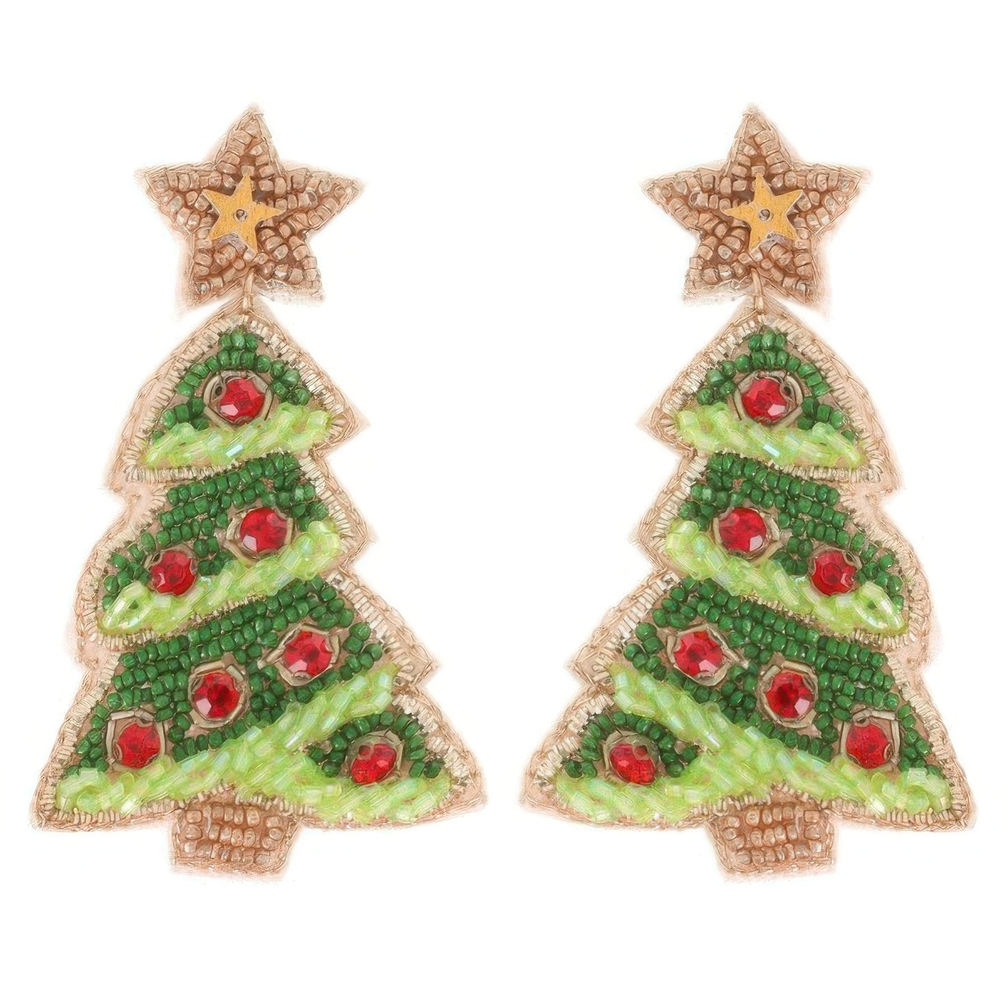 Christmas Tree With Star Topper Post Earrings