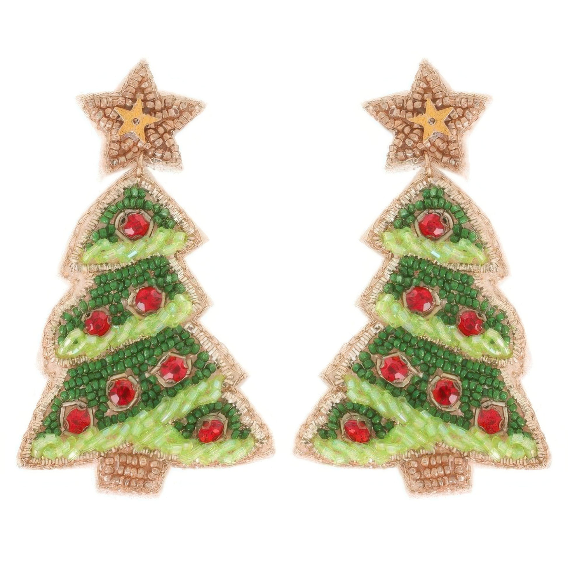 Christmas Tree With Star Topper Post Earrings
