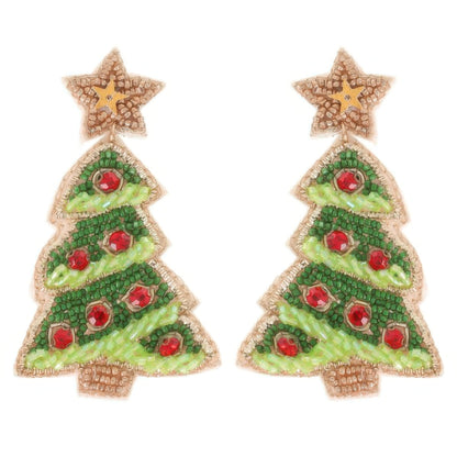 Christmas Tree With Star Topper Post Earrings