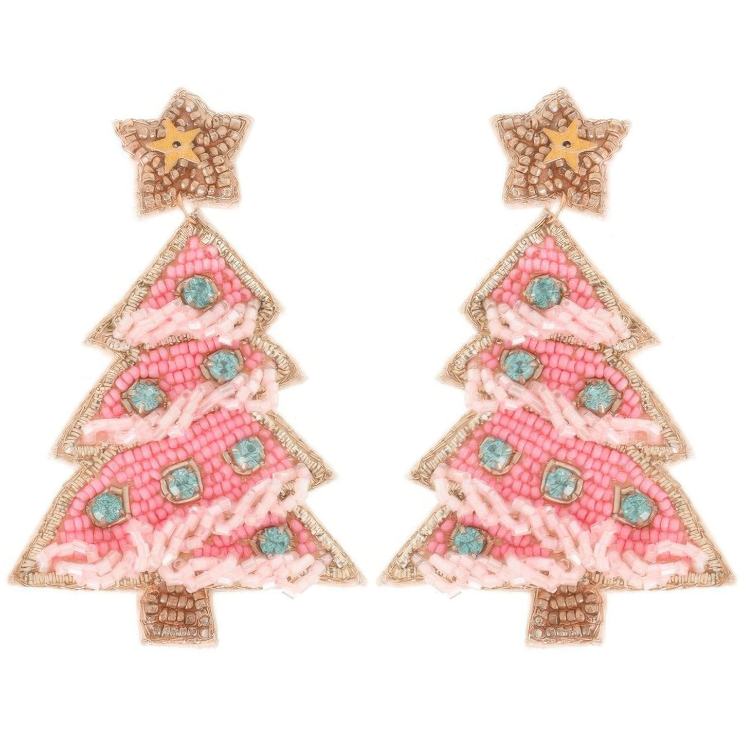 Christmas Tree With Star Topper Post Earrings