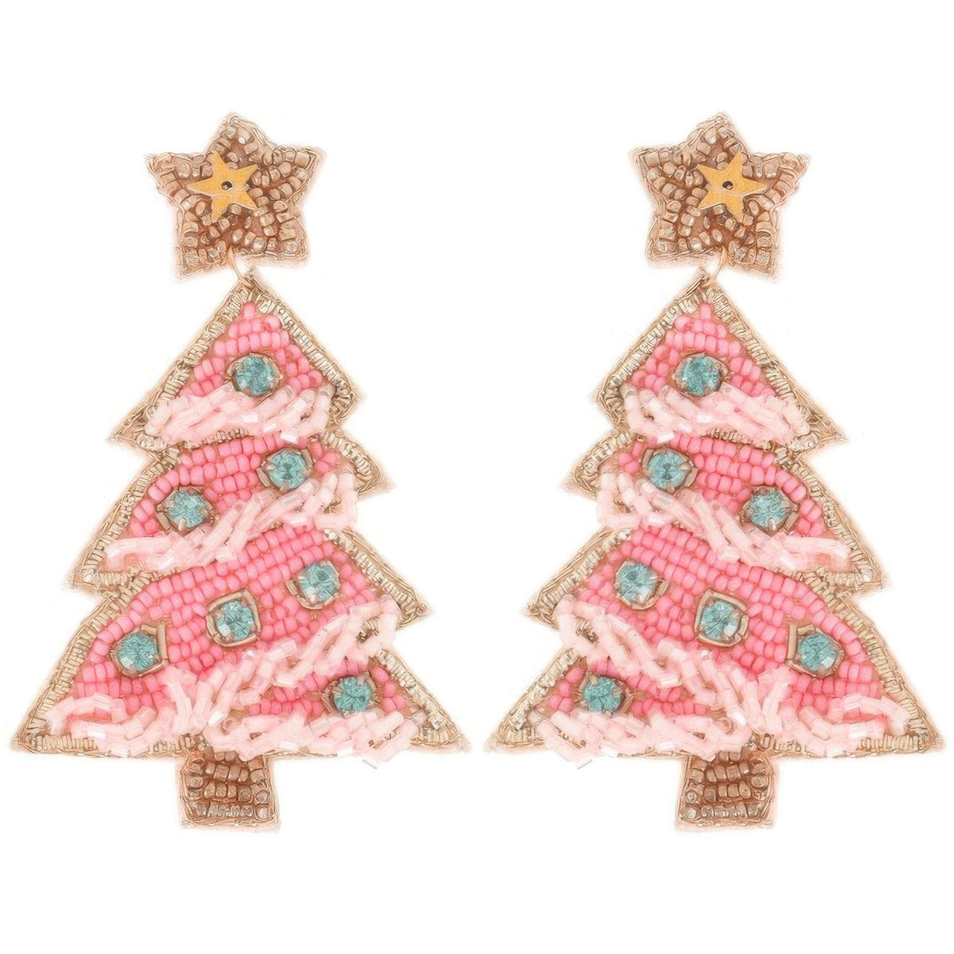 Christmas Tree With Star Topper Post Earrings
