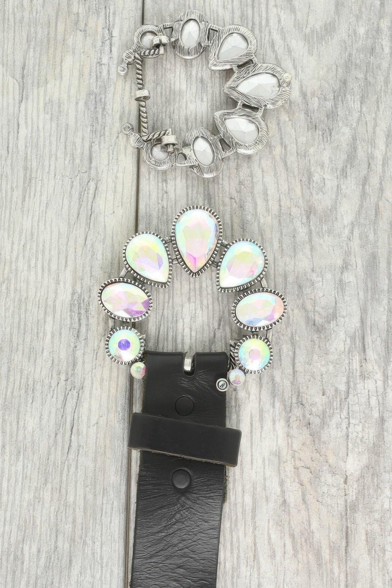 Western Jeweled Squash Blossom Belt Buckle