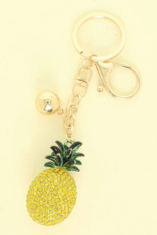 Jeweled Pineapple Keychain