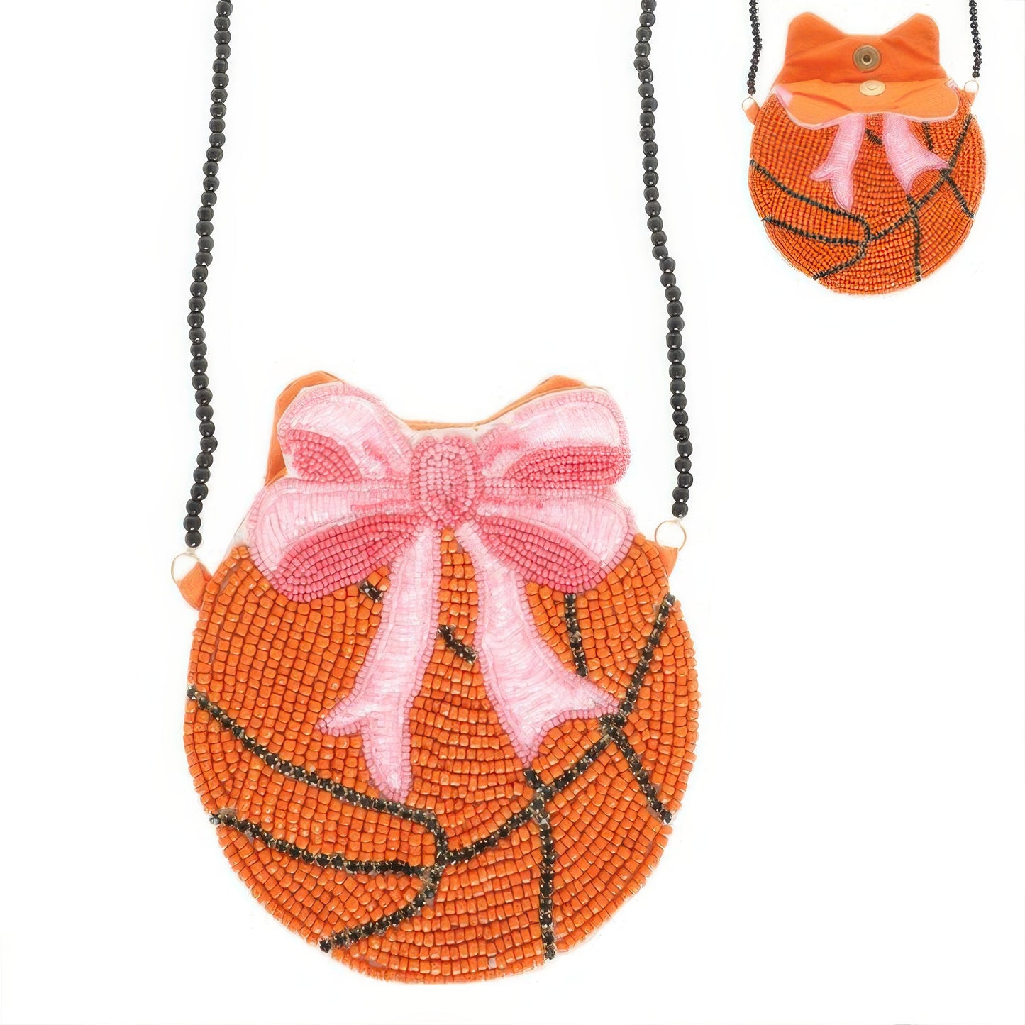 Gameday Ribboned Basketball Crossbody Bag